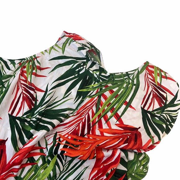 INC International Concepts Womans Plus Size 3X Cold Shoulder Tropical Print Top - Picture 5 of 5